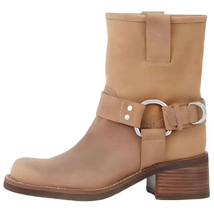 VAGABOND SHOEMAKERS Nubuck Ankle Boots 5.7cm Women's Beige Brown