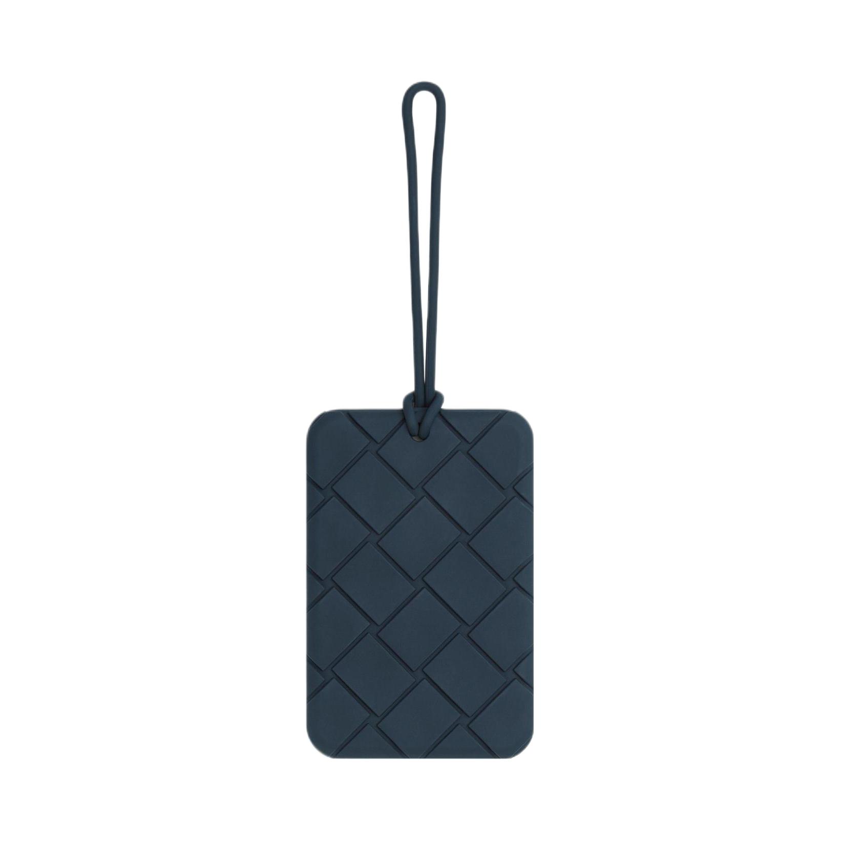 Bottega Veneta Leather Silicone Card Holder Men's Dark Blue