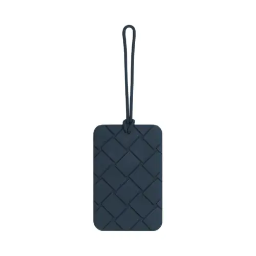 Bottega Veneta Leather Silicone Card Holder Men's Dark Blue