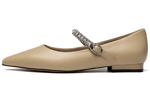 PACO GIL Sheepskin Casual Shoes Women's Apricot