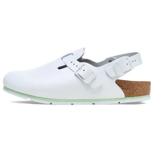 Birkenstock Slip Resistant Closed Toe Slippers Unisex White