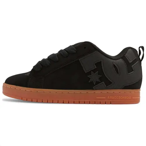 DC Shoes Cow Leather Low top Skateboard Shoes Men's Dark Chocolate