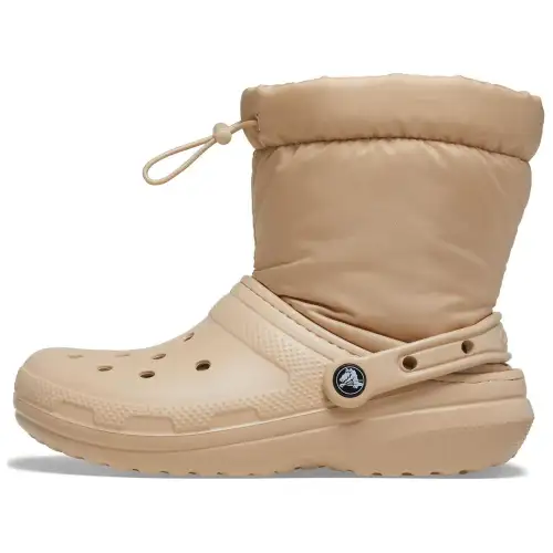 Crocs Classic Lined Short Snow Boots Men's Beige