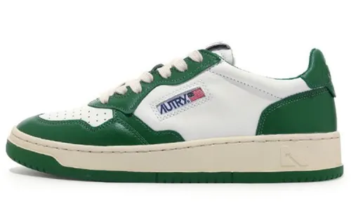 AUTRY Medalist Low Leather 'Green White'