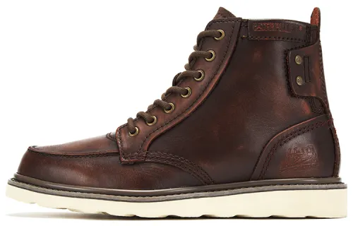 CAT Ankle Length Combat Boots Men's Dark Brown