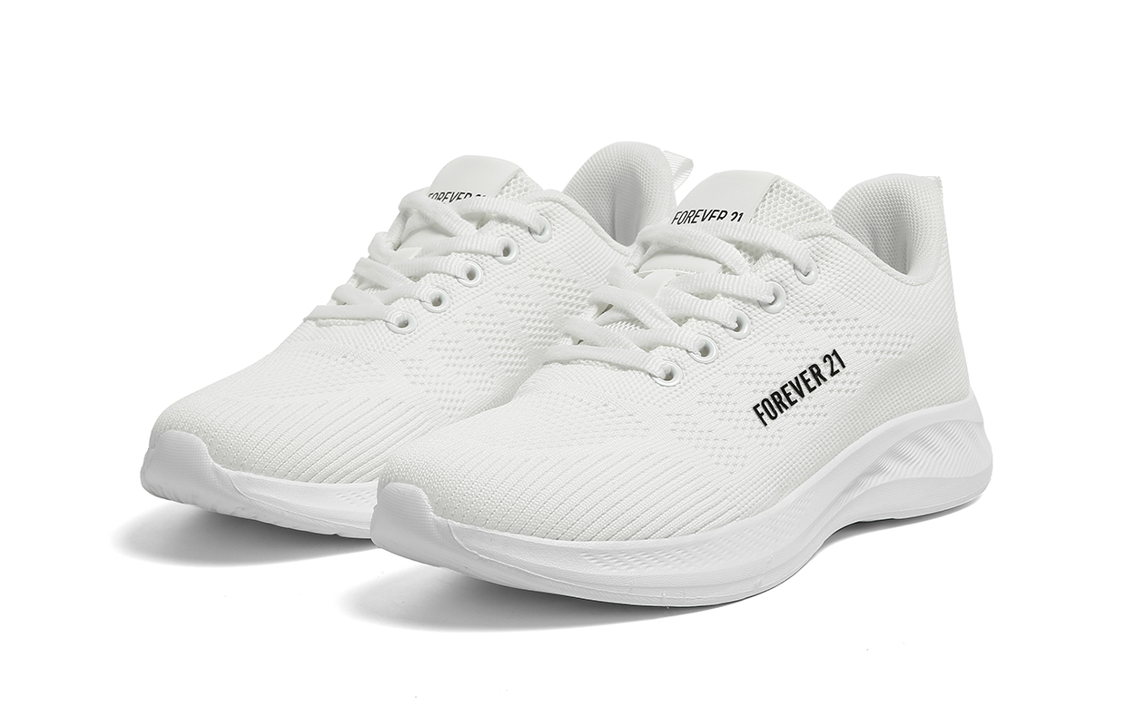 FOREVER 21 Low top Physical Fitness Test & Exam Sprint Long Distance Running Shoes Women’s White
