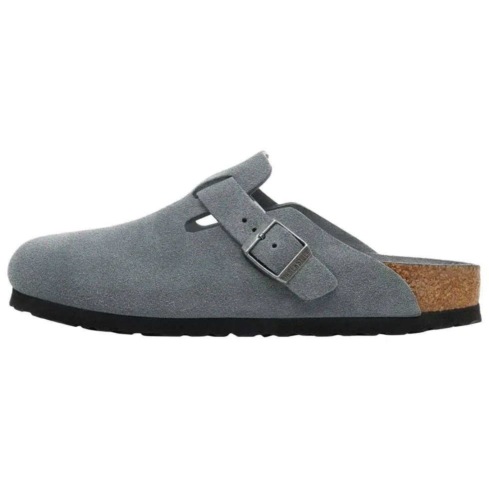 Birkenstock Boston Soft Footbed EVA Closed Toe Slippers Unisex Gray Narrow