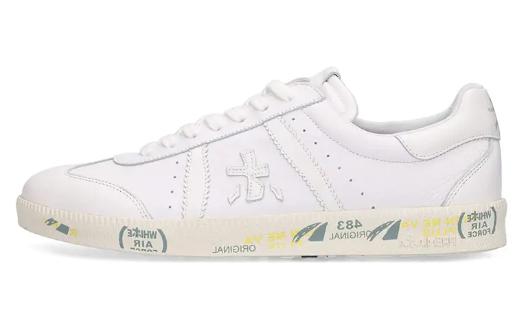 PREMIATA Leather Low top Stylish Skateboarding Shoes Men's White