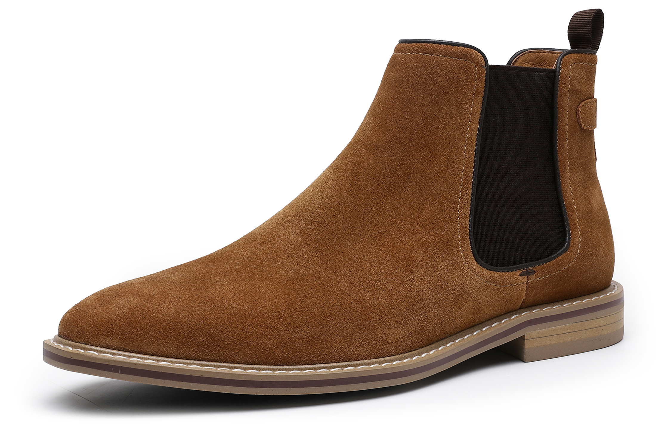 Desai Top Grain Cow Leather Ankle Length Chelsea Boots Men's Rusty Red