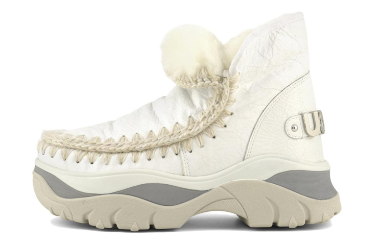 Mou Crochet Stitch-trim Sneaker Boots