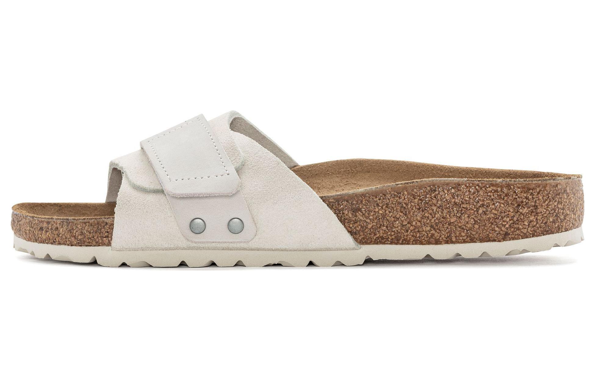 Birkenstock Suede Slide Slippers Women's Gray Regular