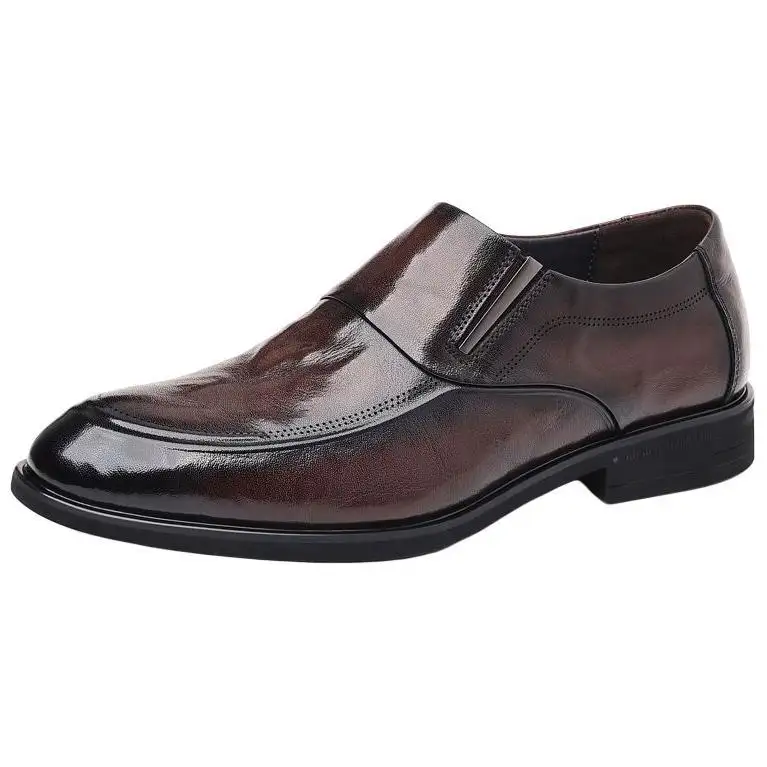 Mulinsen Versatile Fashion Formal Leather Shoes Men's Light Brown