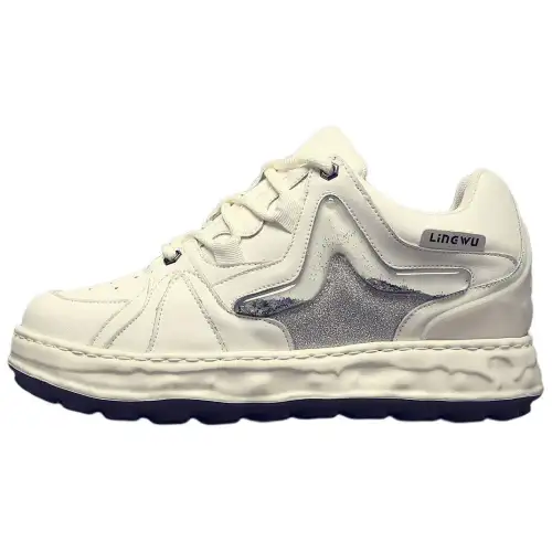 JANE HARLOW Synthetic Leather Low top Casual Shoes Men's White