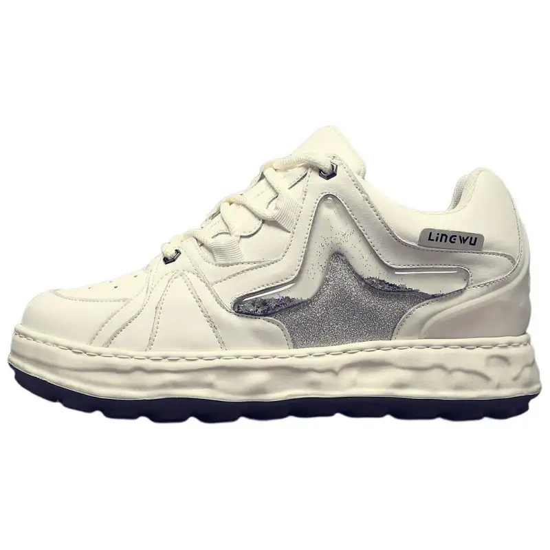 JANE HARLOW Synthetic Leather Low top Casual Shoes Men's White