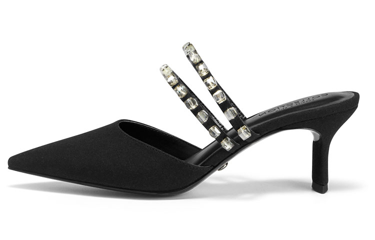 CHARLES&KEITH Composite Sole Closed Toe Slippers Women's Black