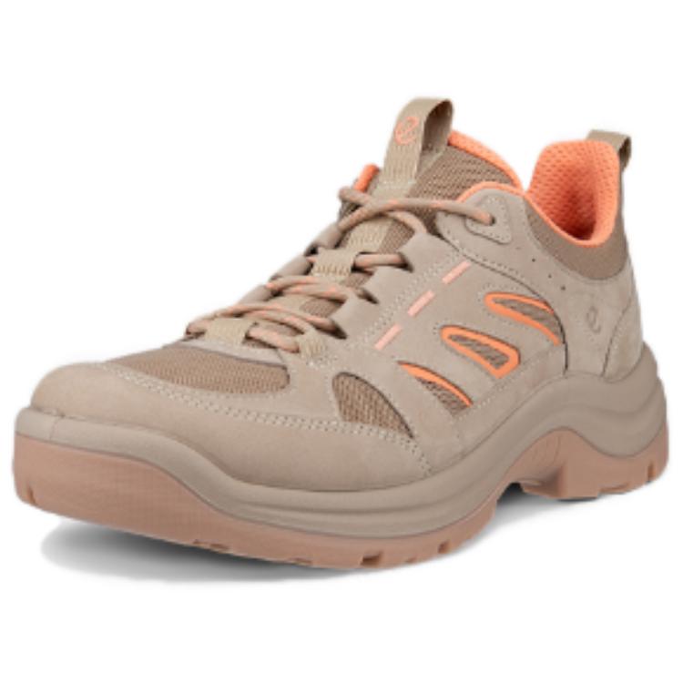 Ecco Leather Fashion Trend Low top Outdoor Shoes Women’s Light Umber