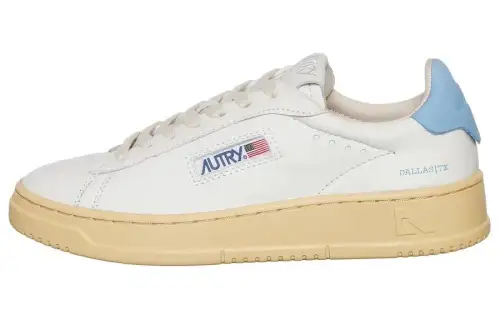 AUTRY Dallas Leather Low top Skateboard Shoes Women's White Blue