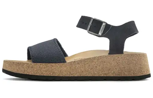 Birkenstock Fabric One Strap Sandals Women's Dark Blue Narrow