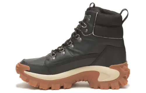 CAT Abrasion Resistant Height Increasing High top Outdoor Shoes Men's Black Brown