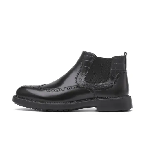 Chrisdien Deny Cow Leather Chelsea Boots Men's Black