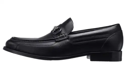 Chrisdien Deny Top Grain Cow Leather Loafers Men's Black