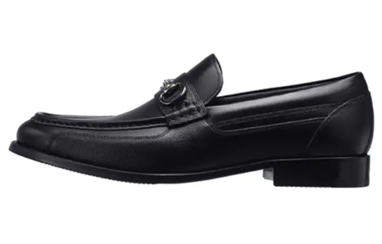 Chrisdien Deny Top Grain Cow Leather Loafers Men's Black