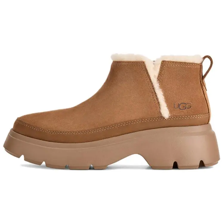 UGG Calimuze Ultra Mini Slip On Fleece Lined, Comfortable Fashion Snow Boots Women's Chestnut