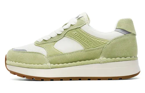 Dickies Cow Split Leather Low top Casual Shoes Women's Beige Green
