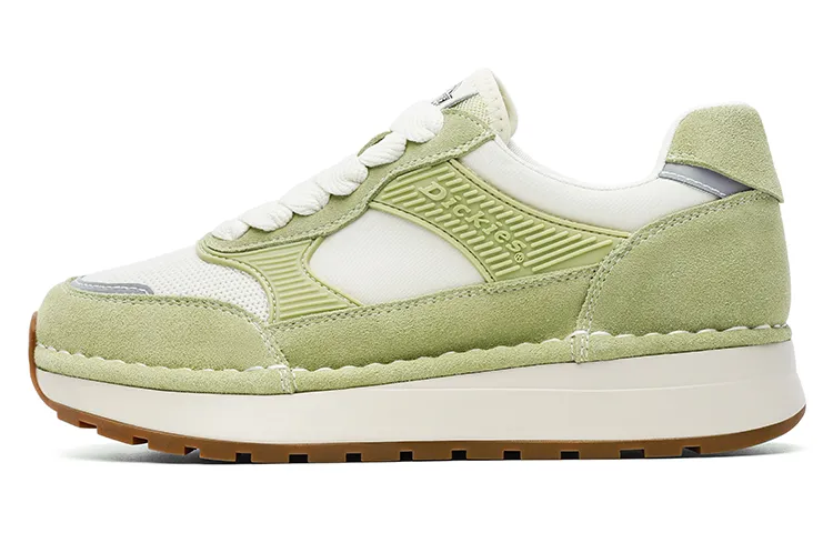 Dickies Cow Split Leather Low top Casual Shoes Women's Beige Green