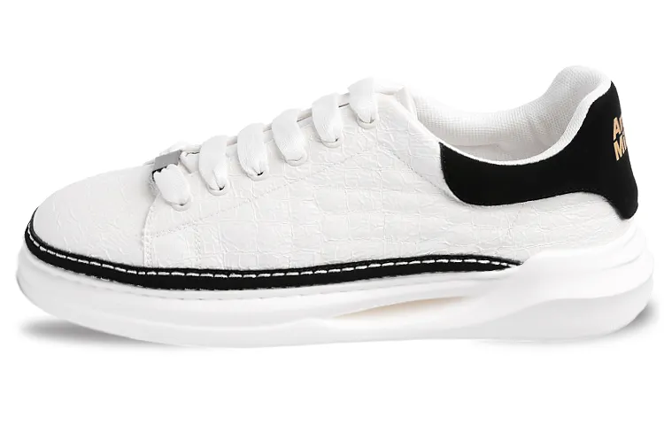 Anthony Miles Microfiber Leather Stylish Skateboarding Shoes Men's Ecru