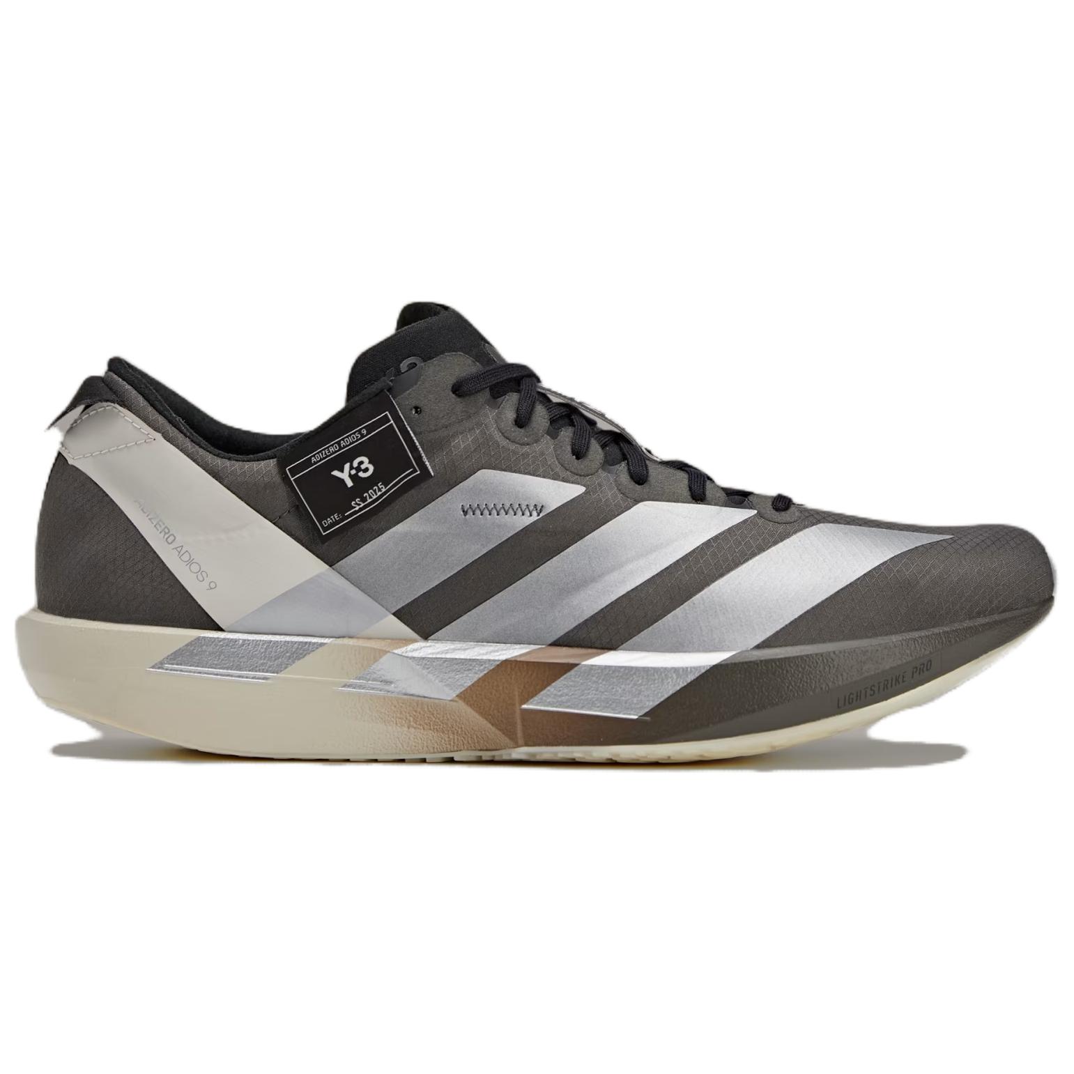 Y 3 Adios 9 Comfortable And Lightweight Breathable Low top Running Shoes Unisex Gray