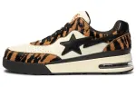 A BATHING APE ROAD STA Leather Stylish Skateboarding Shoes Men's Black
