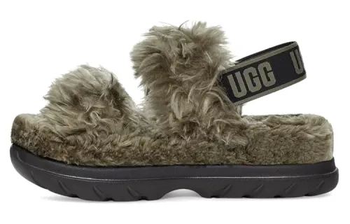 UGG Fluff Sugar Sandal Stylish Sandal Women's Olive