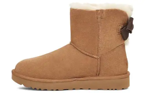 UGG Mini Bailey Suede Bow For 'Chestnut' Women's