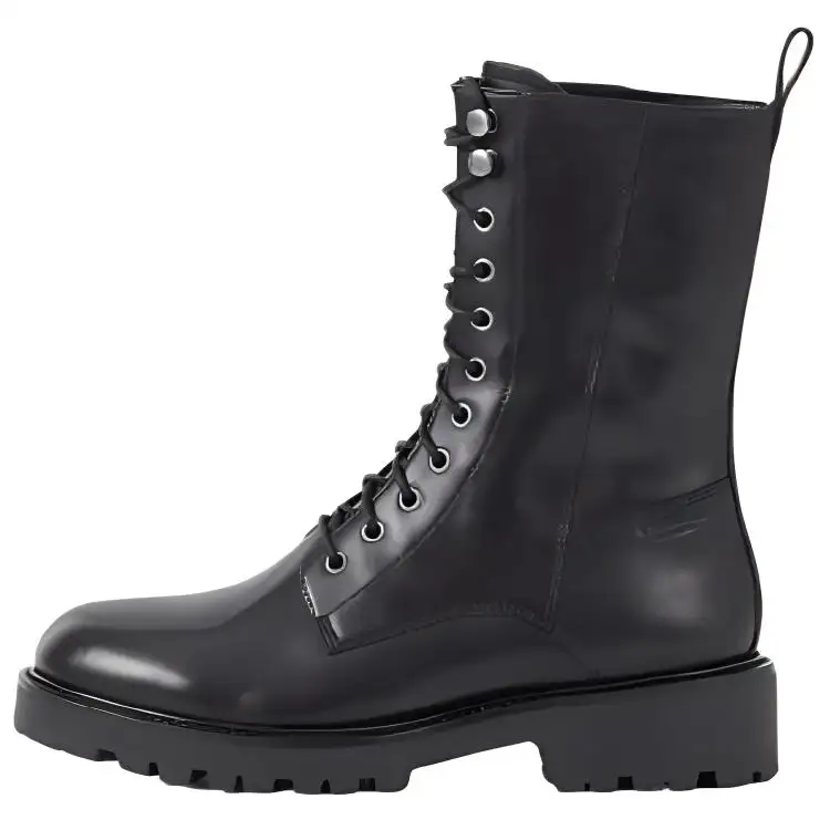 VAGABOND SHOEMAKERS Leather Combat Boots Women's Black