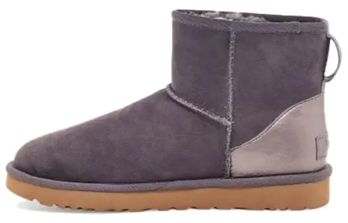 UGG Classic Mini Ii Metallic Short Boots 2.0 Purple Gray Women's