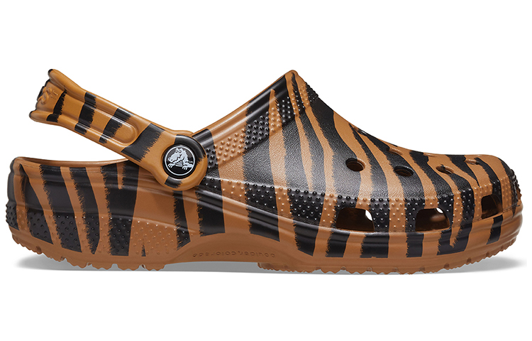 Crocs Classic Clog Animal Printing Beach Tiger Stripes Yellow Sandals