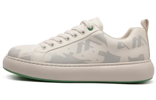 Anthony Miles Cow Leather Stylish Skateboarding Shoes Men's Ecru