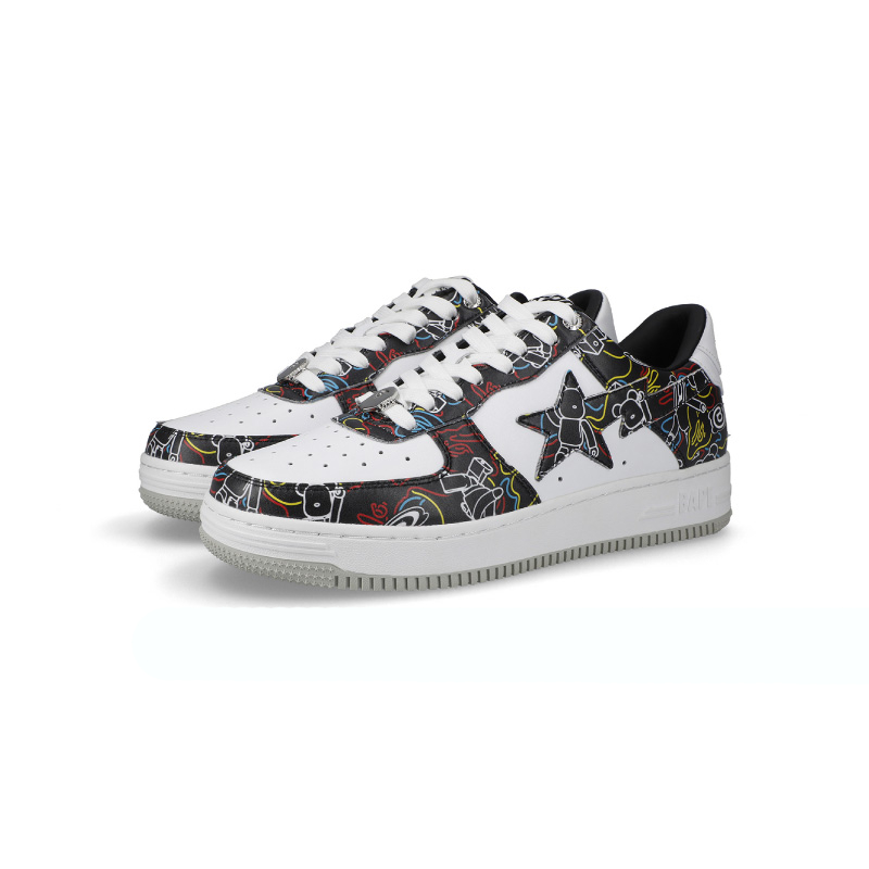 Medicom Toy x A BATHING APE BAPE STA Low top Stylish Skateboarding Shoes Men's