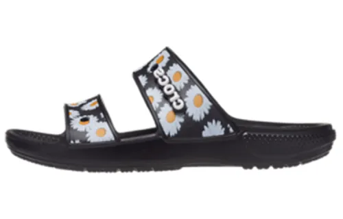 Crocs Daisy Lightweight Wear Resistant Sports Slippers Unisex Black White