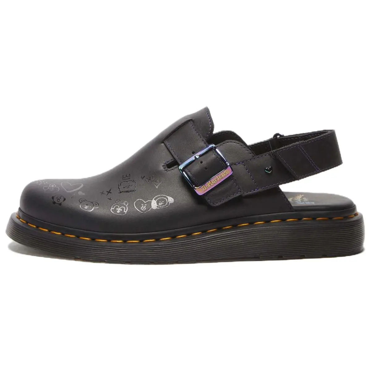 BT21 x Dr.Martens JORGE II Leather Low top Casual Shoes Unisex Black