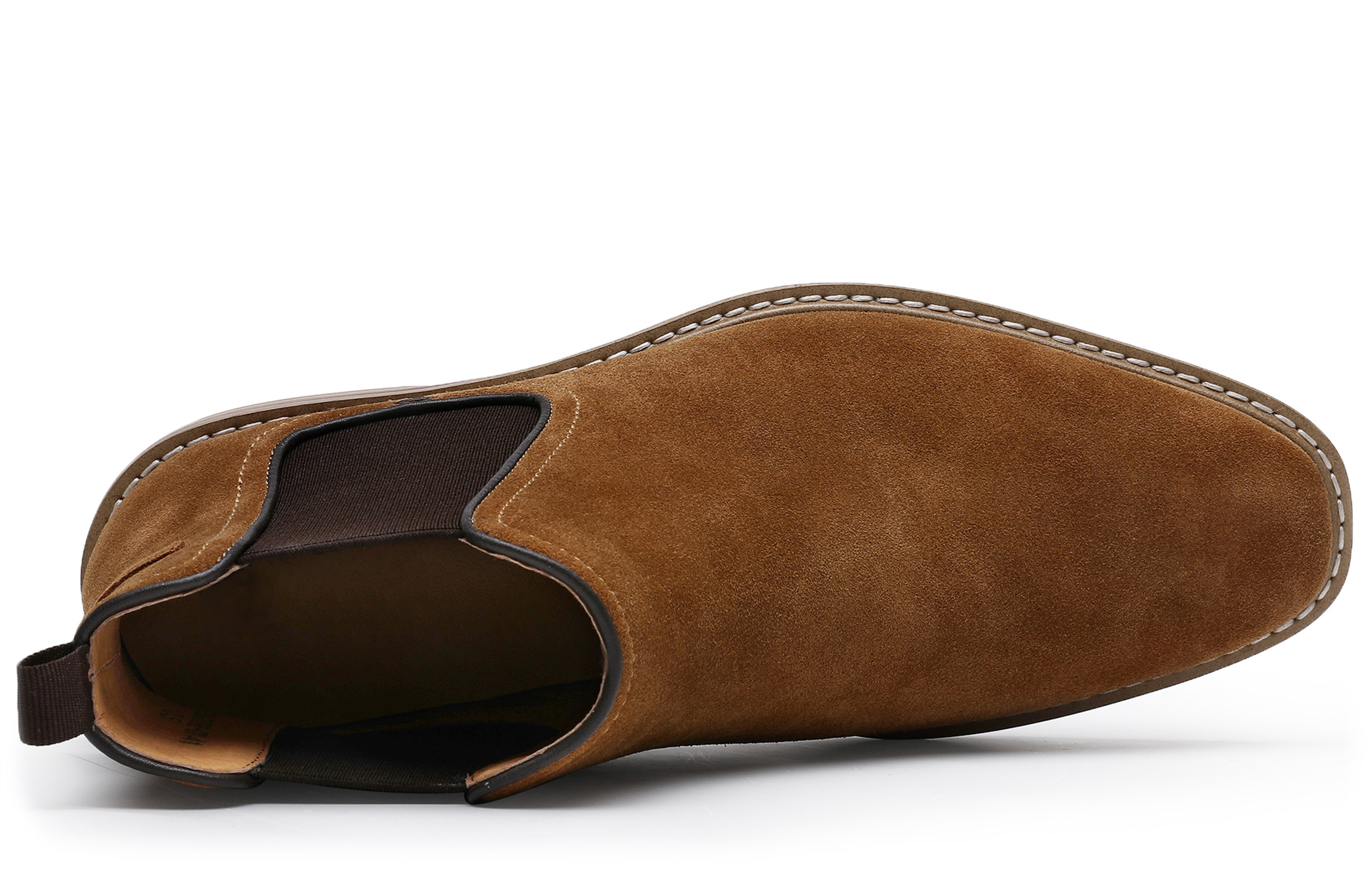 Desai Top Grain Cow Leather Ankle Length Chelsea Boots Men's Rusty Red