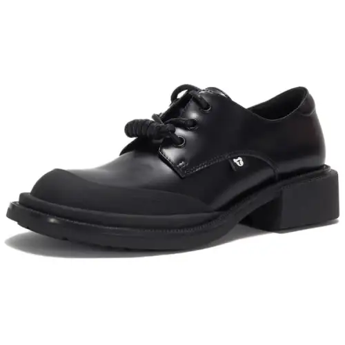 Teenie Weenie Cow Leather Casual Shoes 4cm Women's Black
