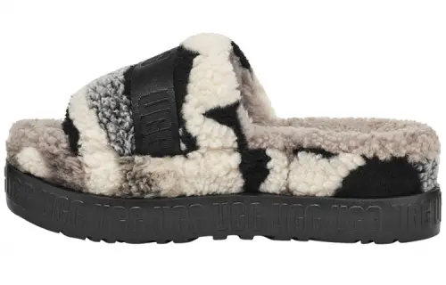 UGG Rubber Sole Slide Slippers Women's Beige White Black