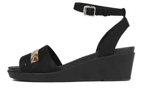 Crocs Metallic Coffee Sandals 'Gold Black' Women's