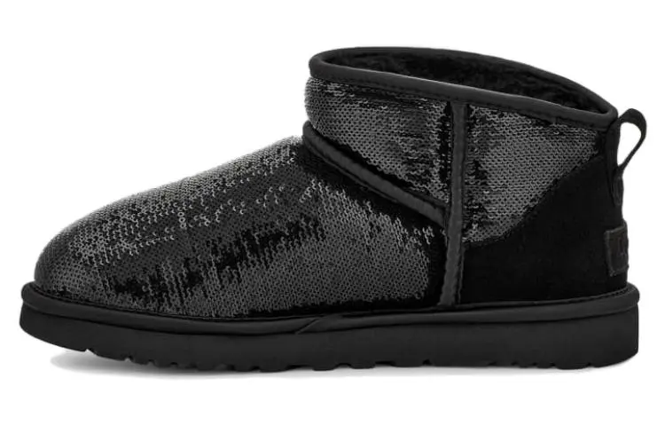 UGG Classic Ultra Mini Boot Mirror Ball Black Women's