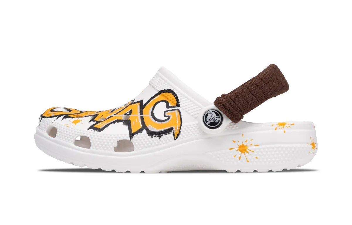 Crocs Classic Clog Sunshine Graffiti EVA Clogs Unisex Orange