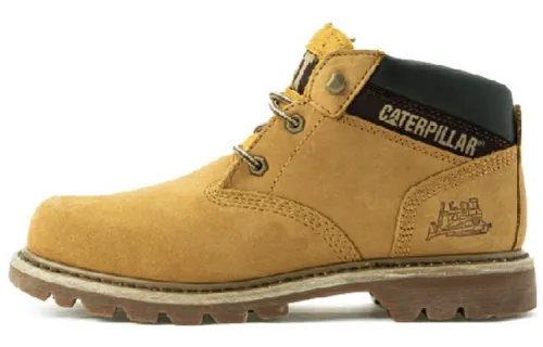 CAT Ealing Mid Leather Slip Resistant Ankle Length Outdoor Boots Men's Yellow