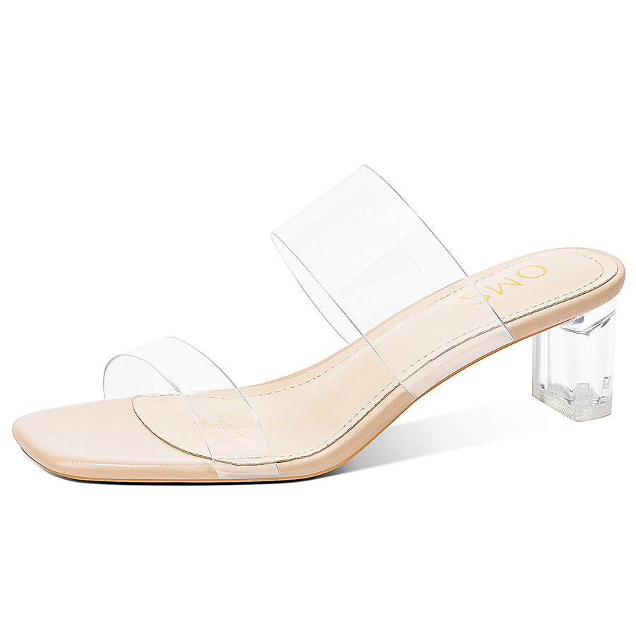 OMS Slide Slippers Women's Apricot/White