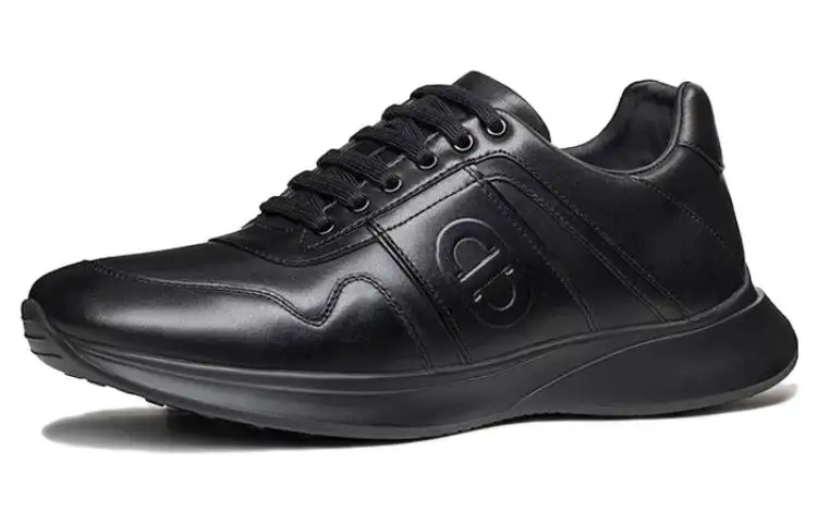 Chrisdien Deny Top Grain Cow Leather Low top Casual Shoes Men's Black